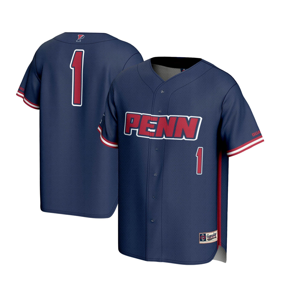 #1 Navy Pennsylvania Quakers Lightweight Baseball Jersey
