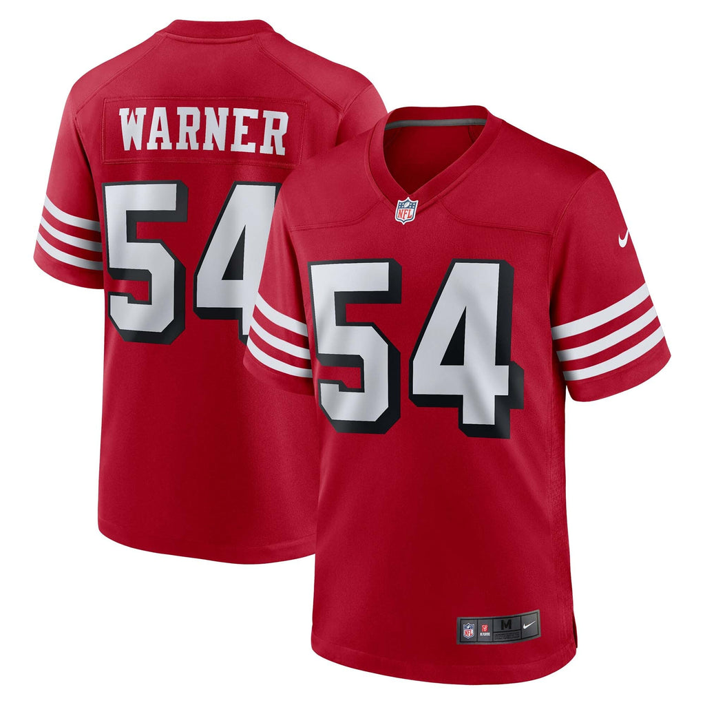 San Francisco 49ers Fred Warner Scarlet Alternate Game Football Jersey