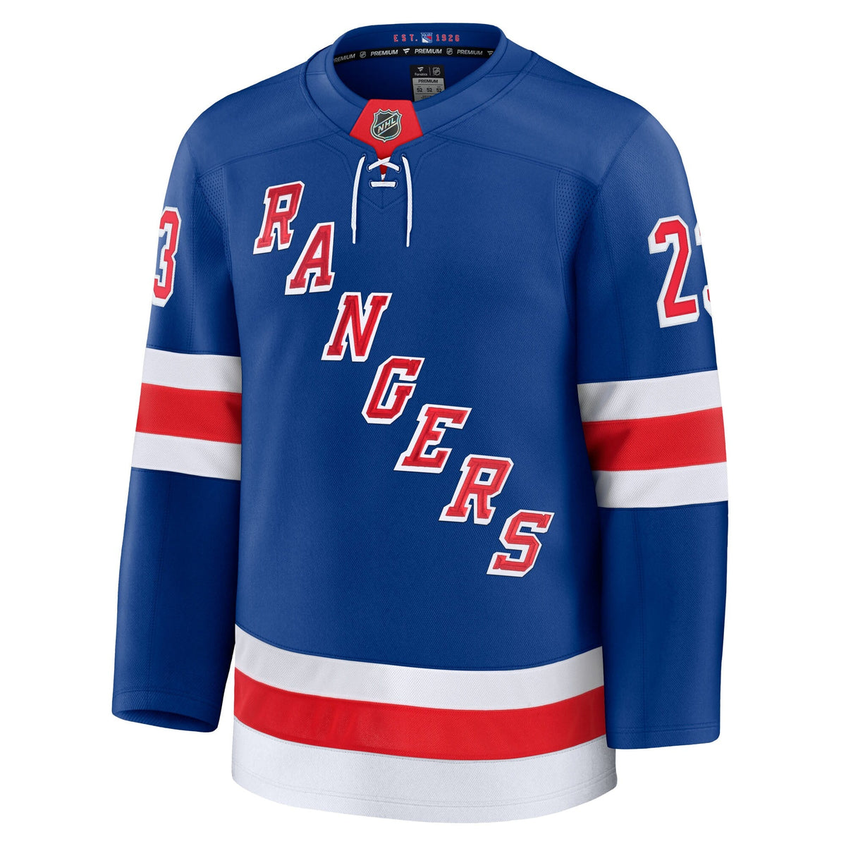 New York Rangers Adam Fox Blue Home Premium Jersey