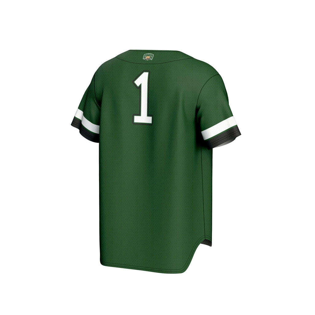 #1 Ohio Bobcats Lightweight Collegiate Baseball Fashion Jersey - Green