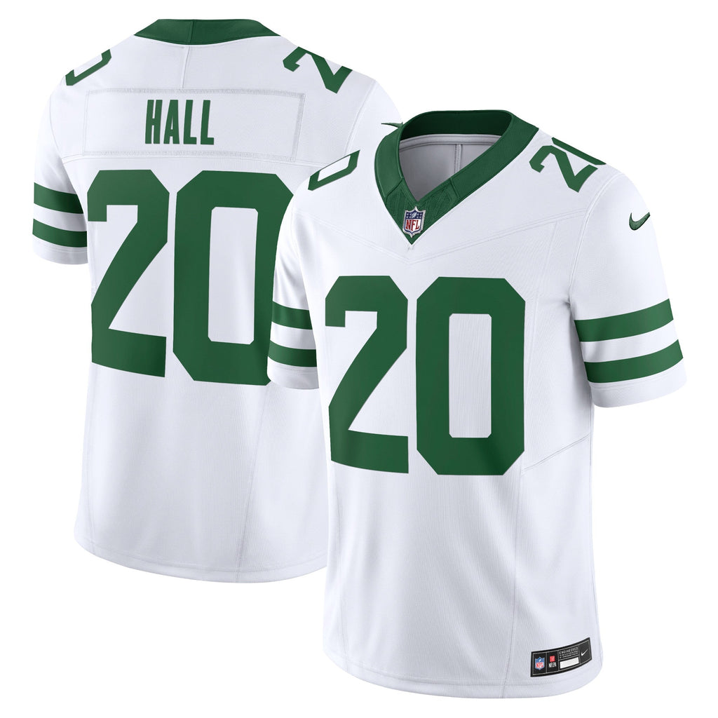 New York Jets Breece Hall Legacy White Vapor F.U.S.E. Limited Football Jersey