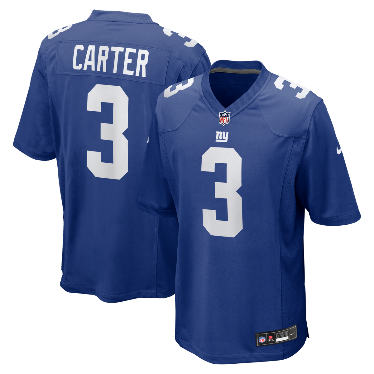 New York Giants Abdul Carter Royal Team Game Football Jersey