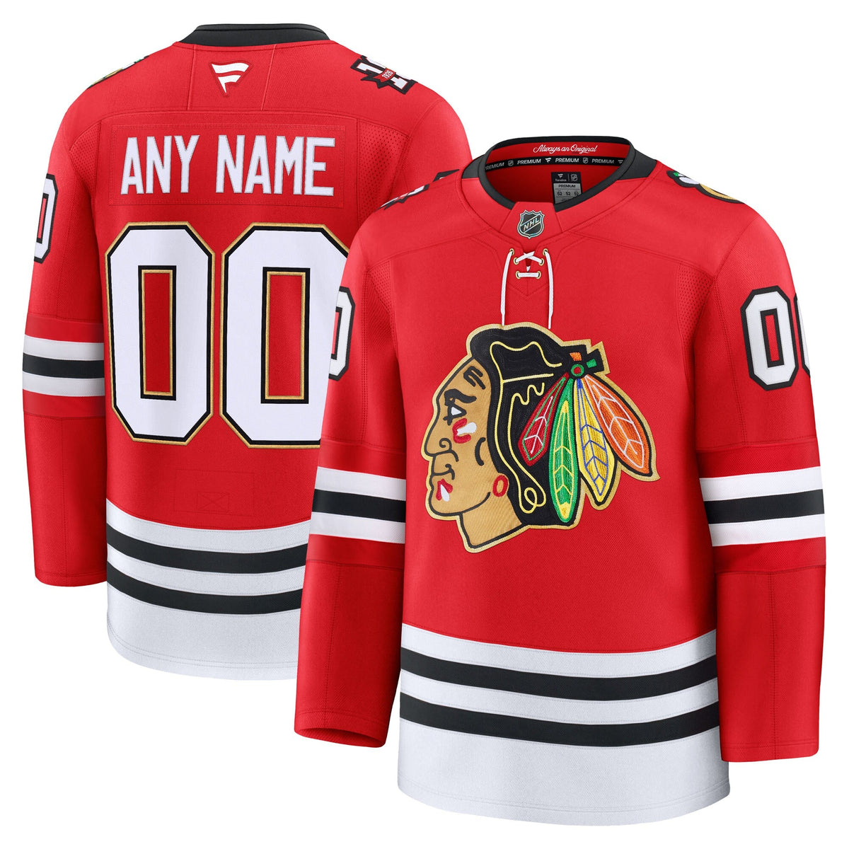 Chicago Blackhawks Red Centennial Premium Custom Jersey