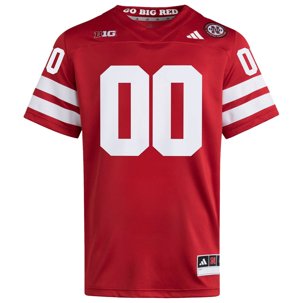 Nebraska Huskers NIL Pick-A-Player Home Premier Football Jersey - Scarlet