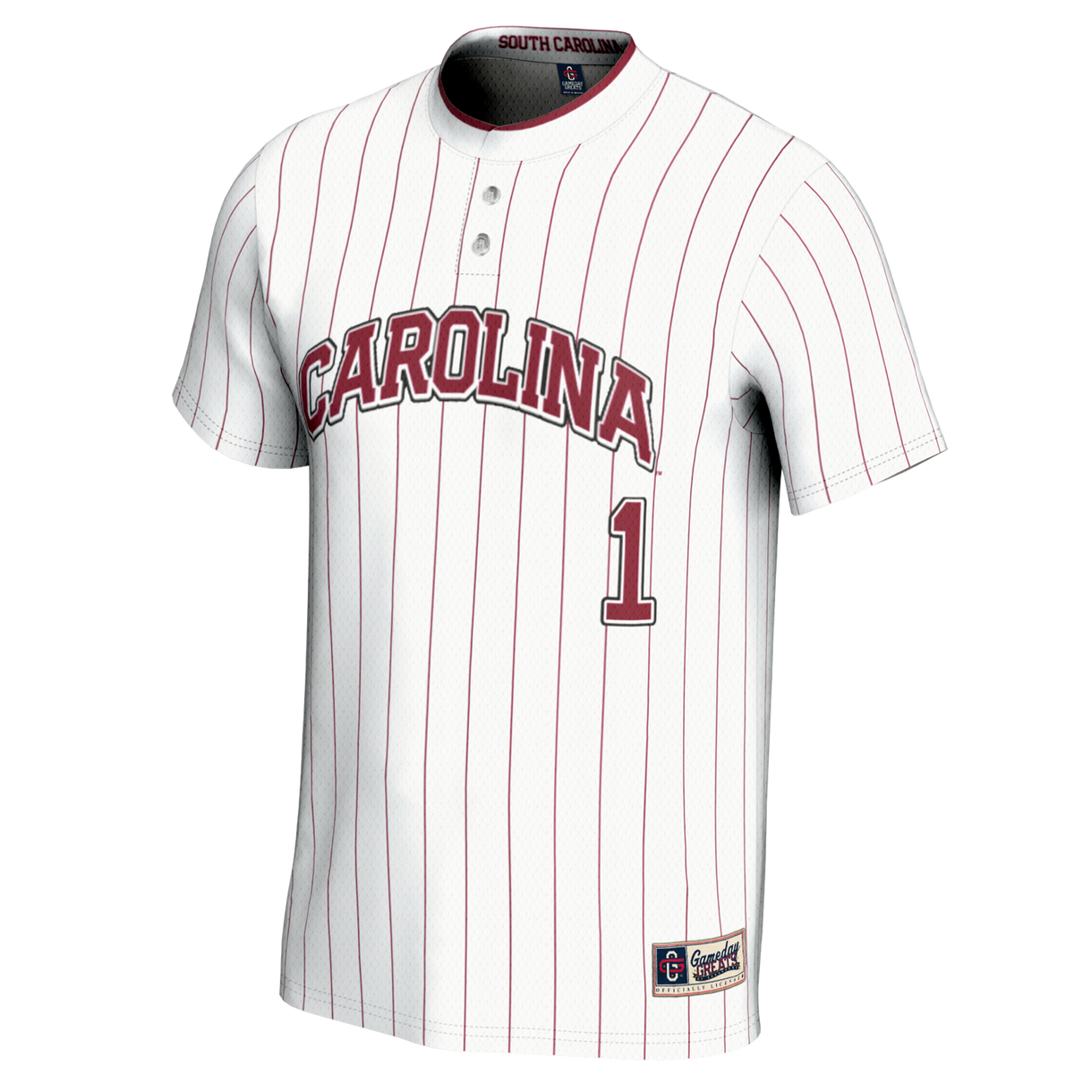 #1 South Carolina Gamecocks Lightweight Softball Jersey - White