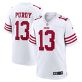 San Francisco 49ers Brock Purdy White Game Player Football Jersey