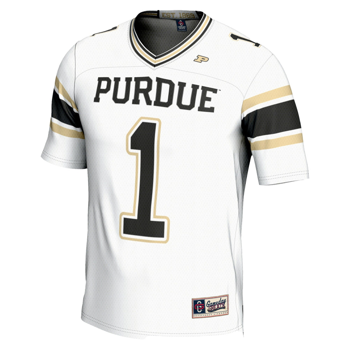 #1 White Purdue Boilermakers Endzone Football Jersey