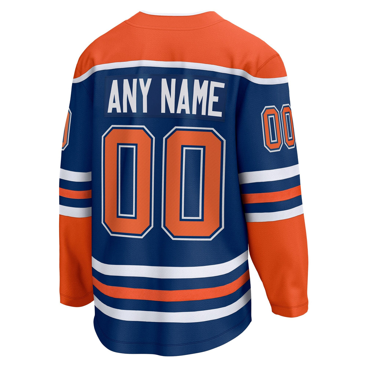 Edmonton Oilers Royal Home Breakaway Custom Hockey Jersey