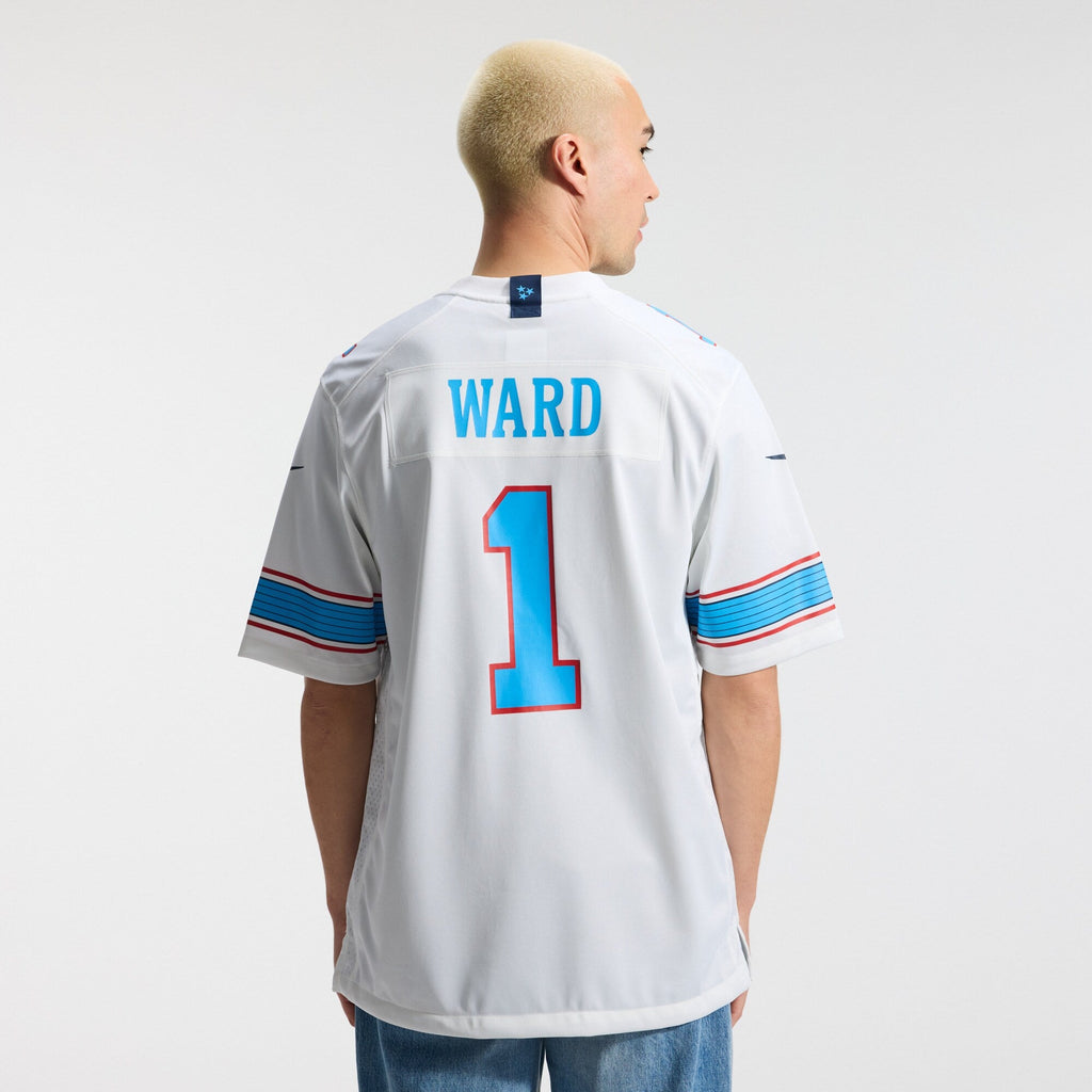 Tennessee Titans Cameron Ward White Game Football Jersey