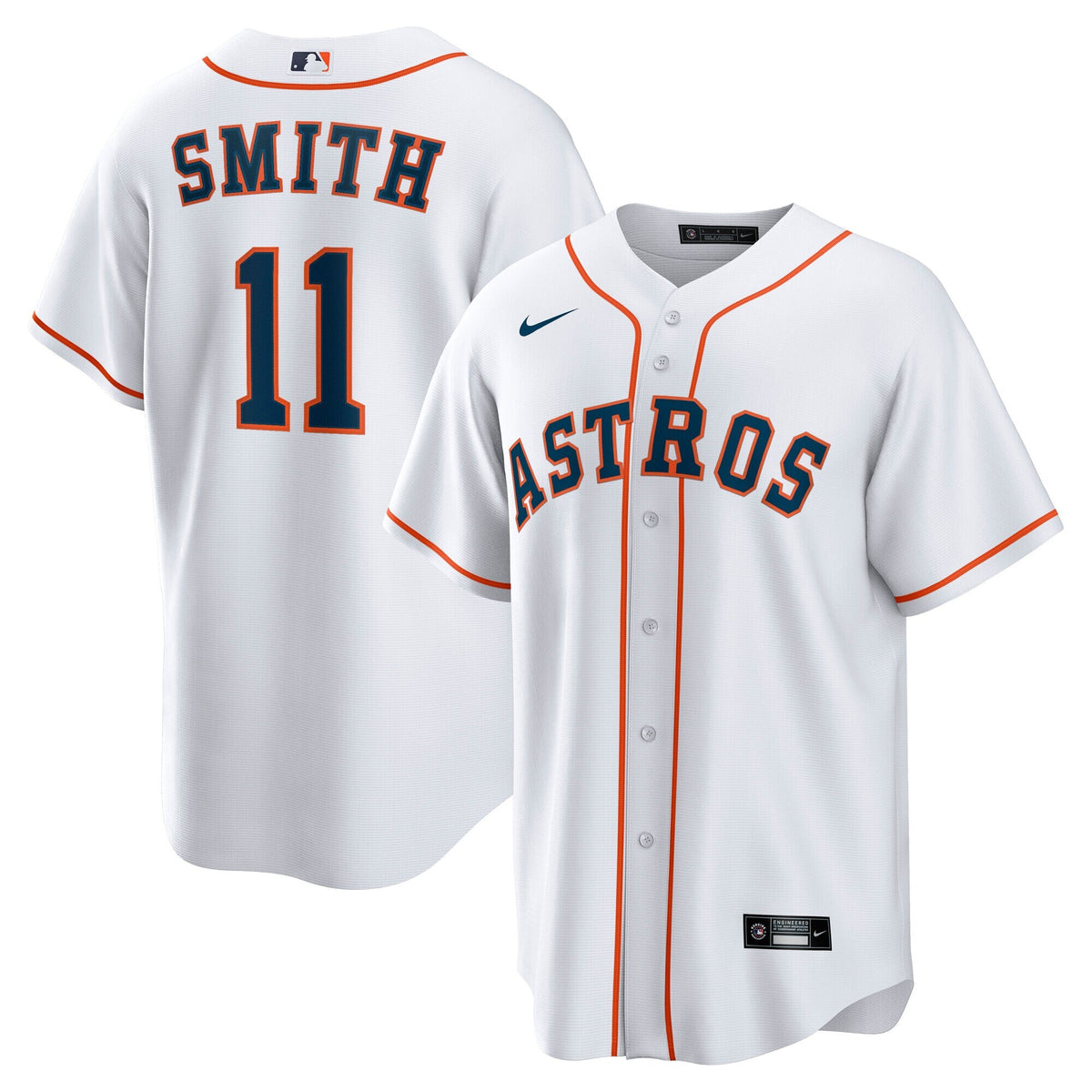 Houston Astros Cam Smith White Home Replica Baseball Jersey