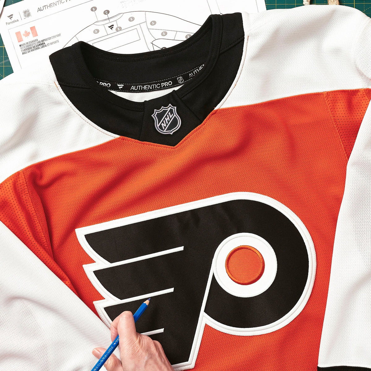 Philadelphia Flyers Orange Home Pro Custom Jersey