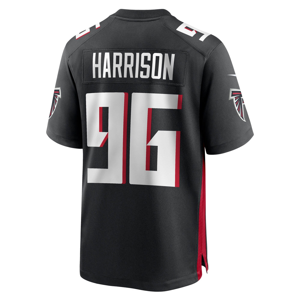 Atlanta Falcons Zach Harrison Black Team Game Football Jersey