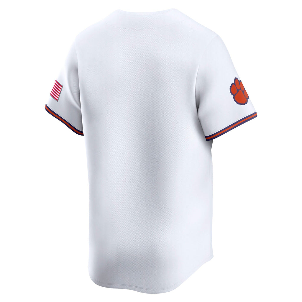 White Clemson Tigers Baseball Limited Jersey