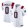 New England Patriots Christian Gonzalez White Vapor F.U.S.E. Stitched Limited Football Jersey