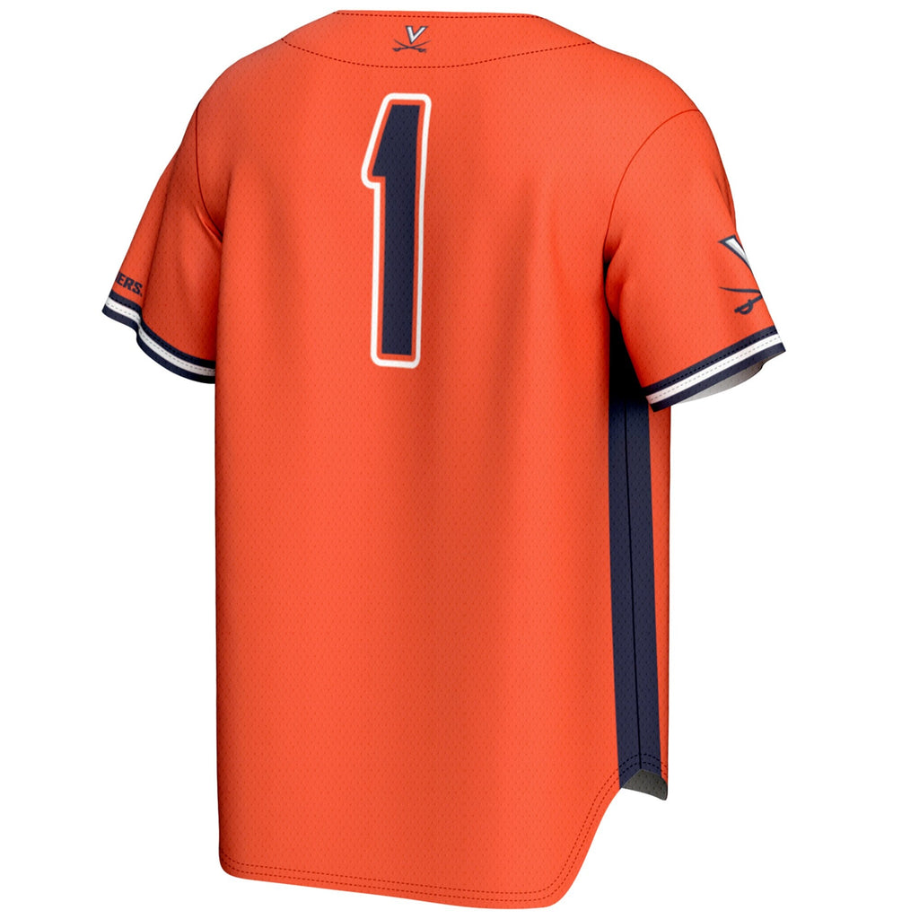 #1 Virginia Cavaliers Lightweight Baseball Jersey - Orange