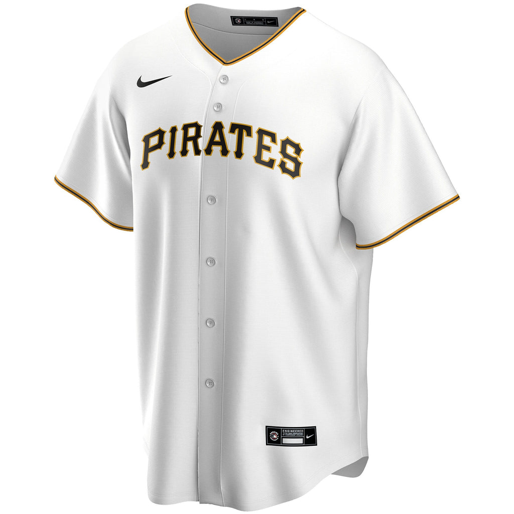 Pittsburgh Pirates White Home Replica Custom Baseball Jersey