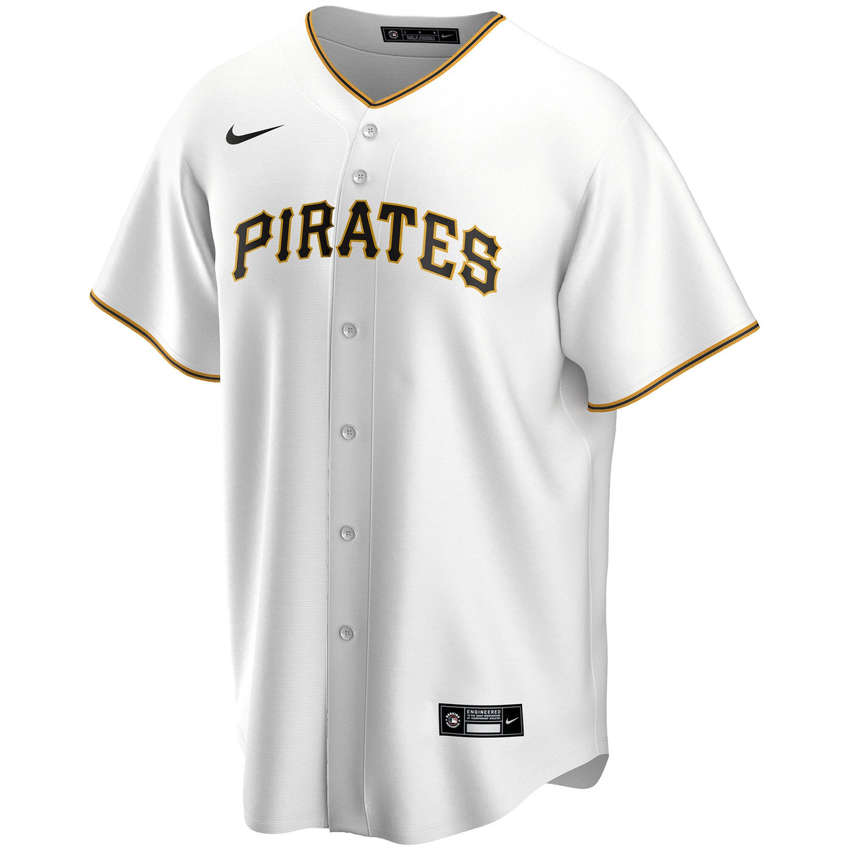 Pittsburgh Pirates White Home Replica Custom Baseball Jersey