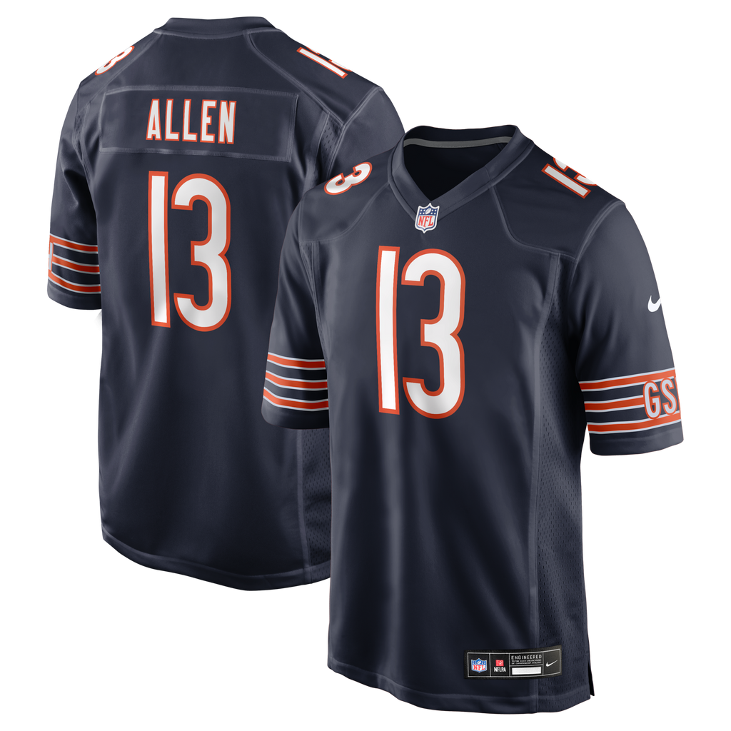 Chicago Bears Keenan Allen Navy Team Game Football Jersey