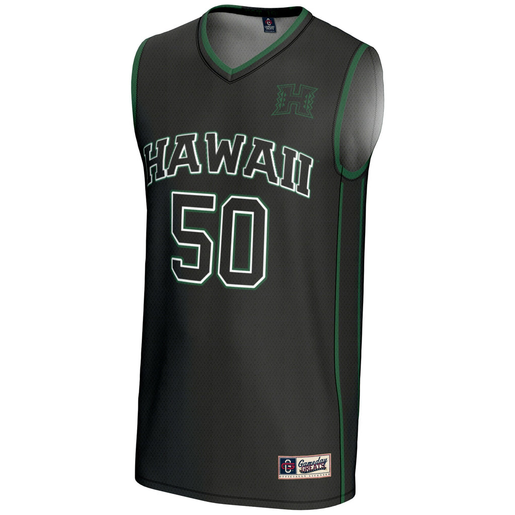 #50 Black Hawaii Rainbow Warriors Lightweight Basketball Jersey
