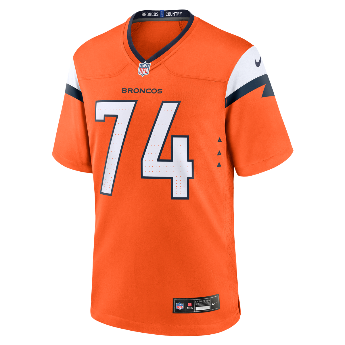 Denver Broncos Ben Powers Orange Team Game Football Jersey
