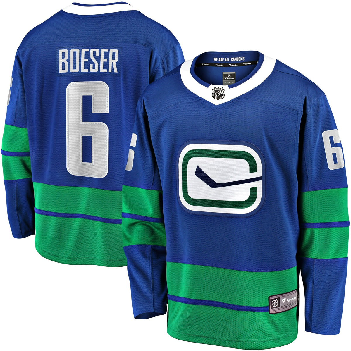 Vancouver Canucks Brock Boeser Blue Breakaway Hockey Jersey