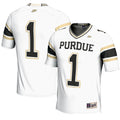 #1 White Purdue Boilermakers Endzone Football Jersey