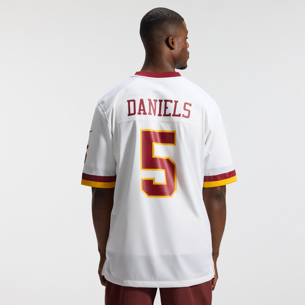Washington Commanders Jayden Daniels White Game Super Bowl Era Football Jersey
