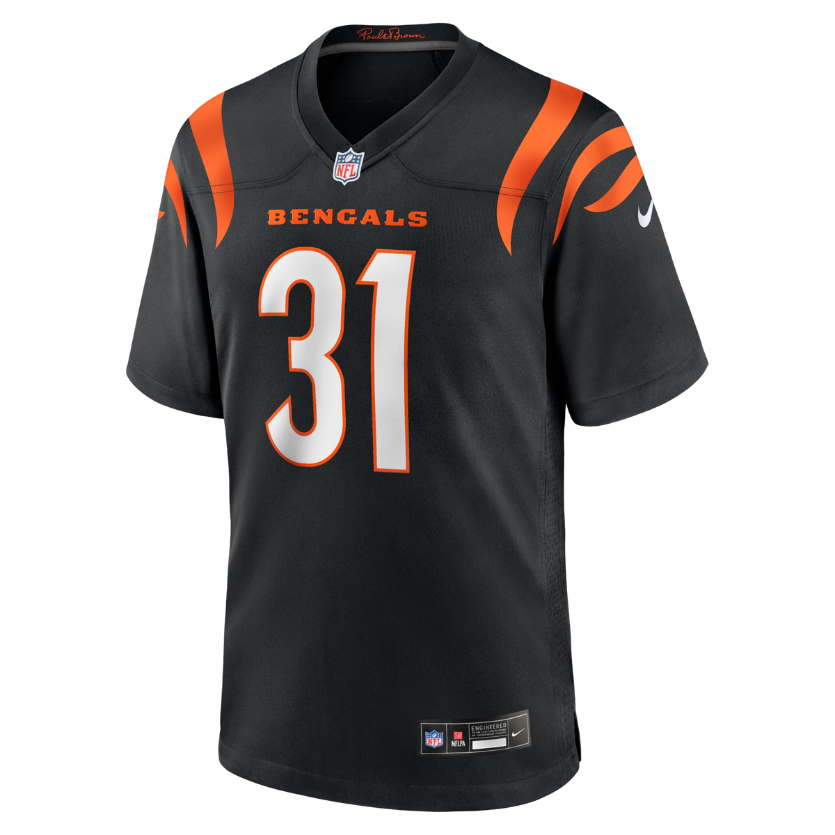 Cincinnati Bengals Ickey Woods Black Retired Player Game Football Jersey