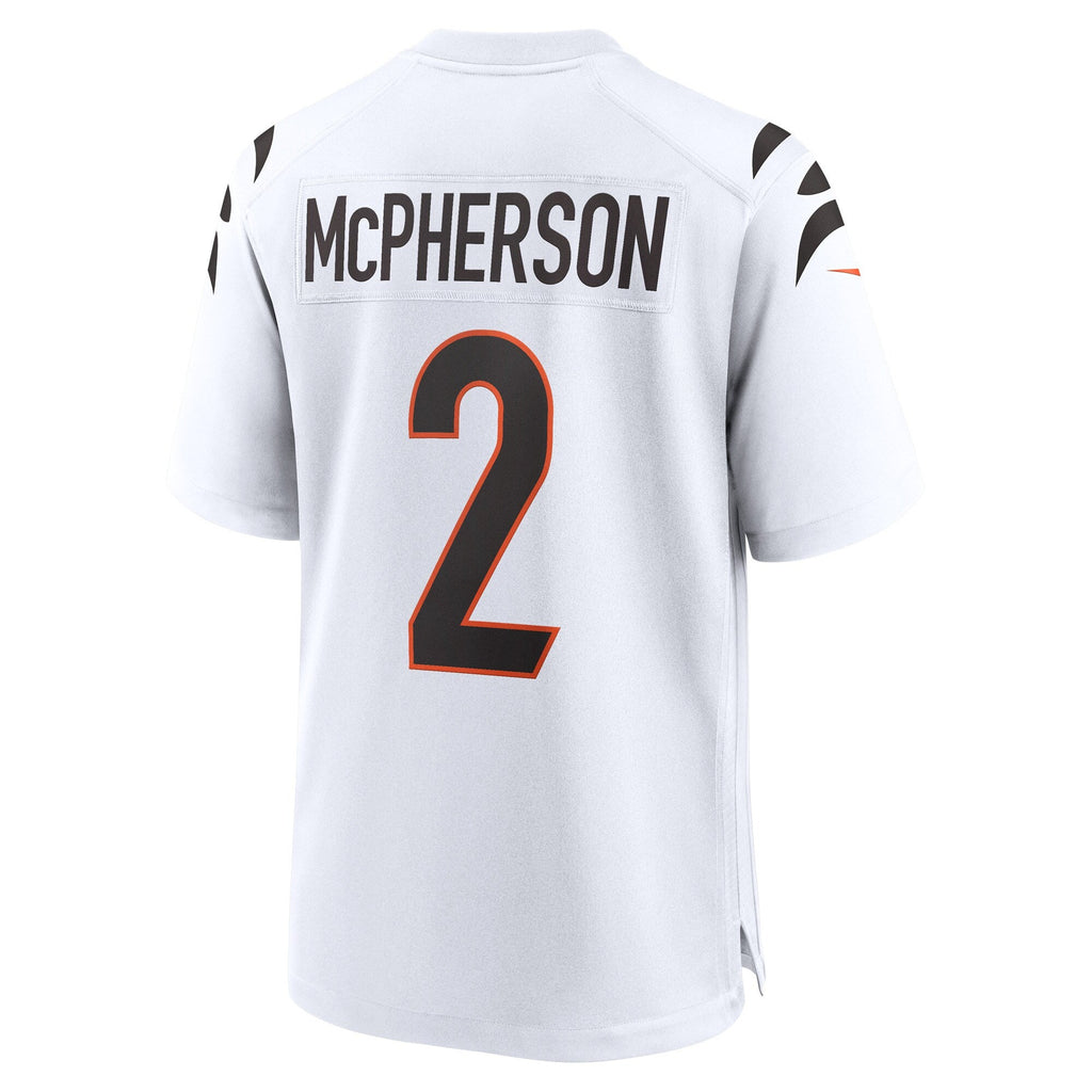 Cincinnati Bengals Evan McPherson White Game Player Football Jersey