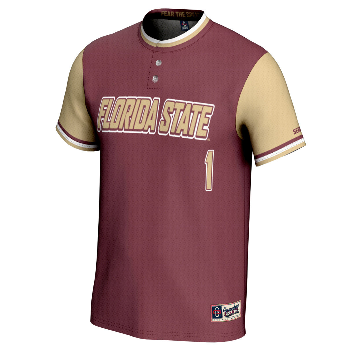 #1 Florida State Seminoles Lightweight Softball Jersey - Garnet