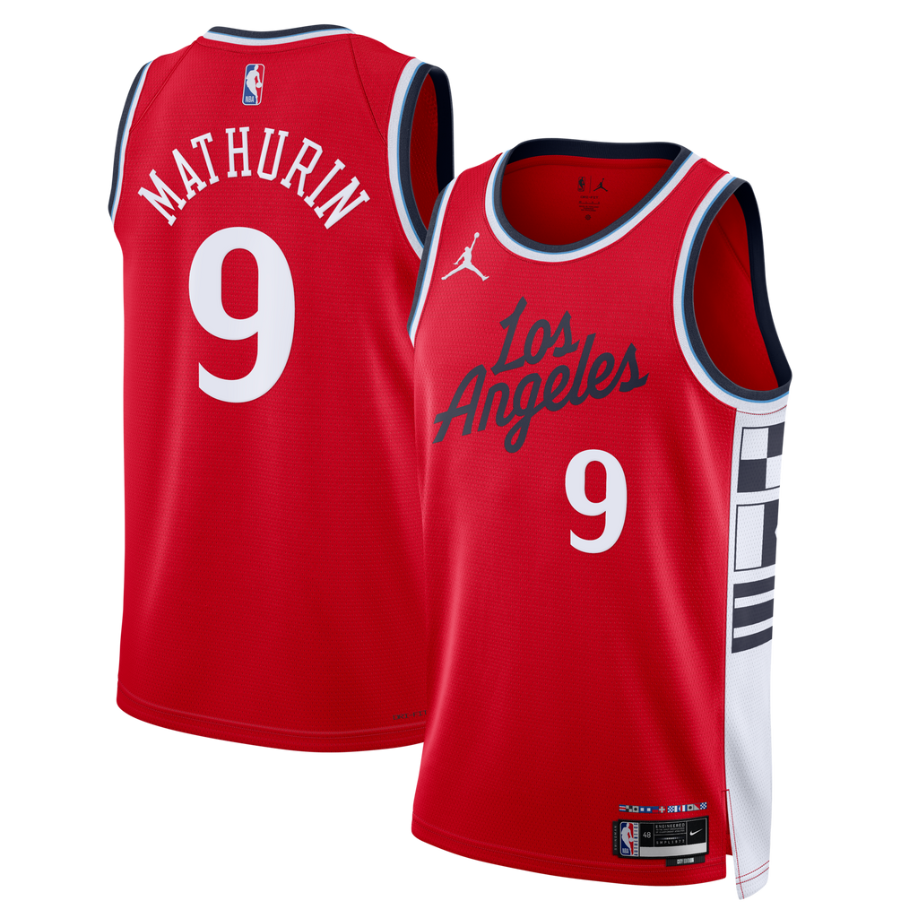 LA Clippers Statement Edition Swingman Jersey - Red - Bennedict Mathurin