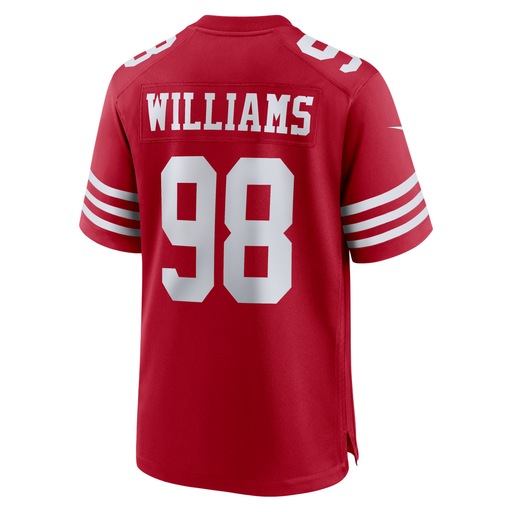 San Francisco 49ers Mykel Williams Scarlet Game Player Football Jersey