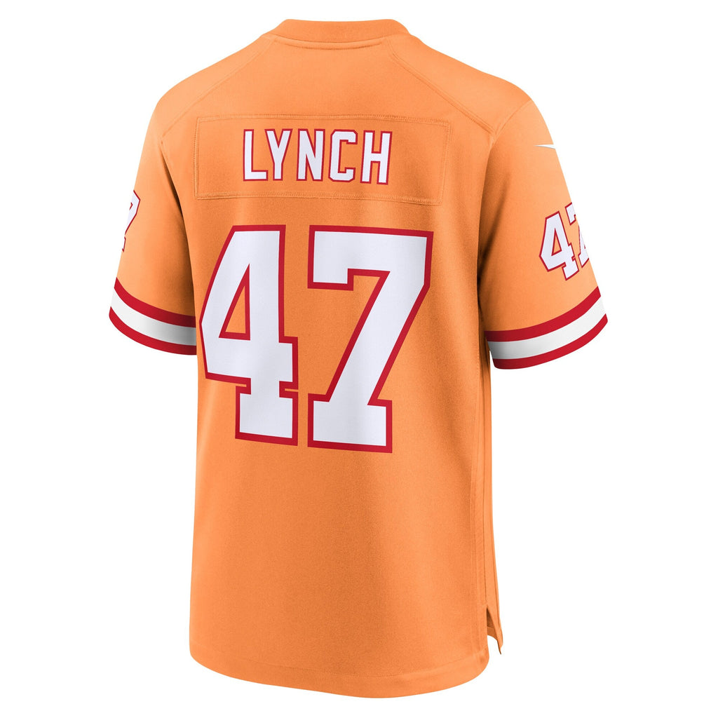 Tampa Bay Buccaneers John Lynch Orange Throwback Game Football Jersey