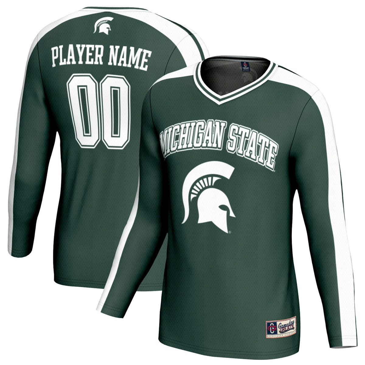 Michigan State Spartans NIL Pick-A-Player Lightweight Collegiate Volleyball Fashion Jersey - Green