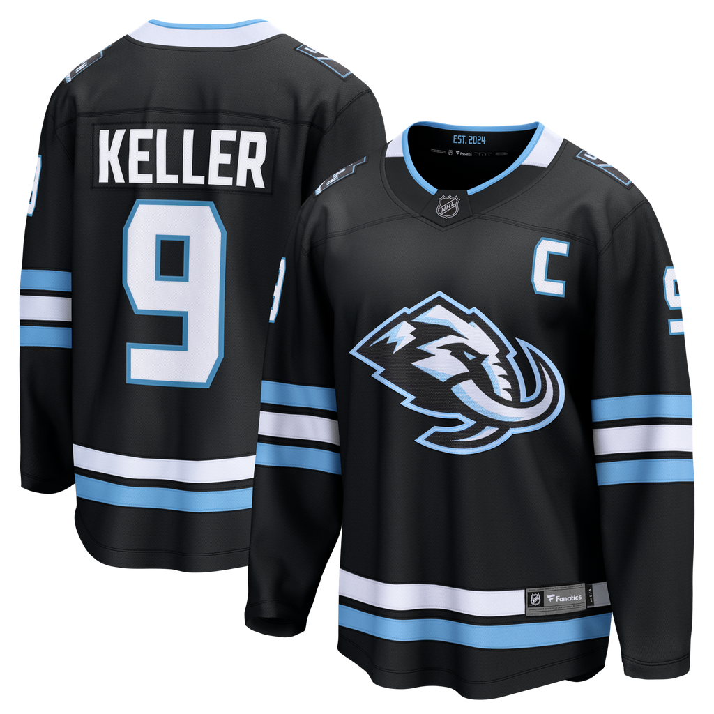 Utah Mammoth Clayton Keller Black Home Breakaway Hockey Jersey