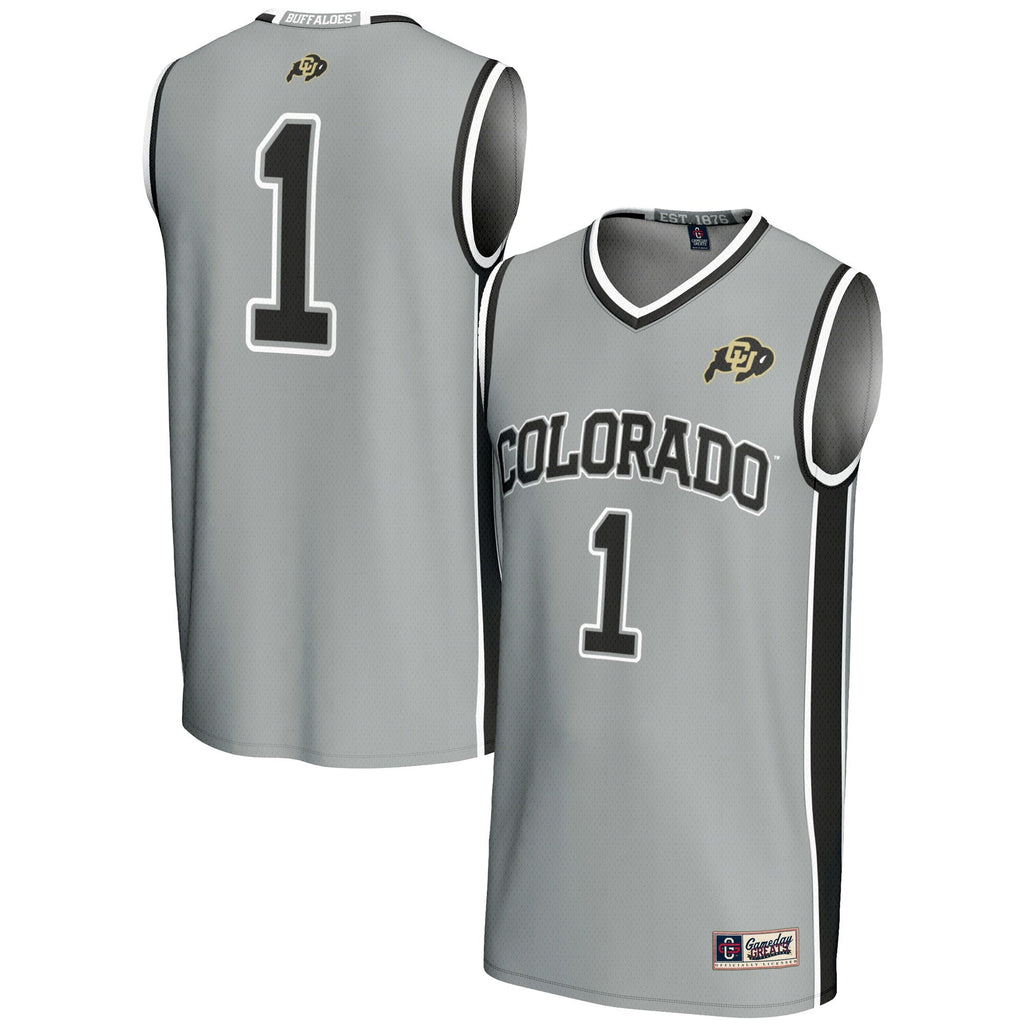 #1 Colorado Buffaloes Replica Lightweight Basketball Jersey - Gray
