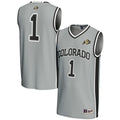 #1 Colorado Buffaloes Replica Lightweight Basketball Jersey - Gray