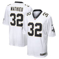New Orleans Saints Tyrann Mathieu White Game Football Jersey