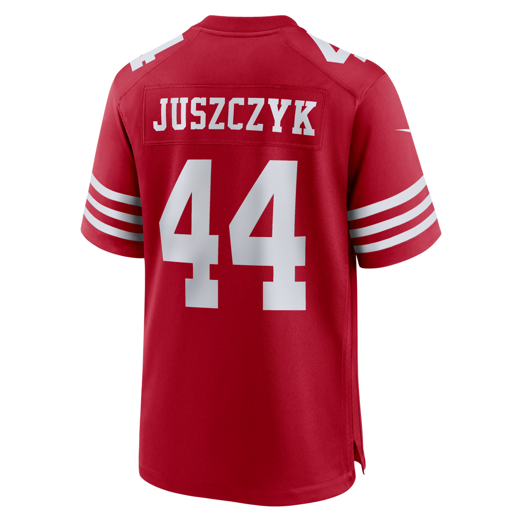 San Francisco 49ers Kyle Juszczyk Scarlet 80th Anniversary Game Football Jersey
