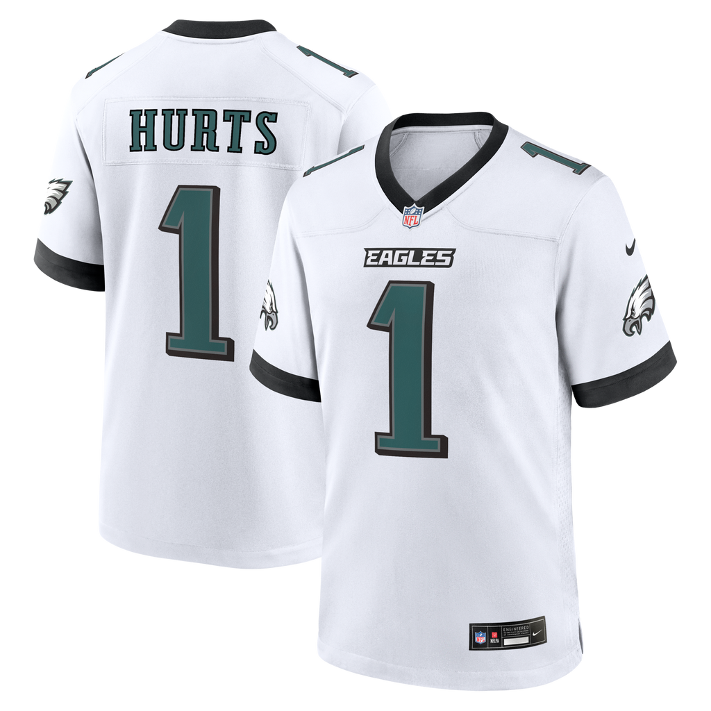Philadelphia Eagles Jalen Hurts White Game Football Jersey