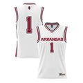 #1 White Arkansas Razorbacks Lightweight Basketball Jersey