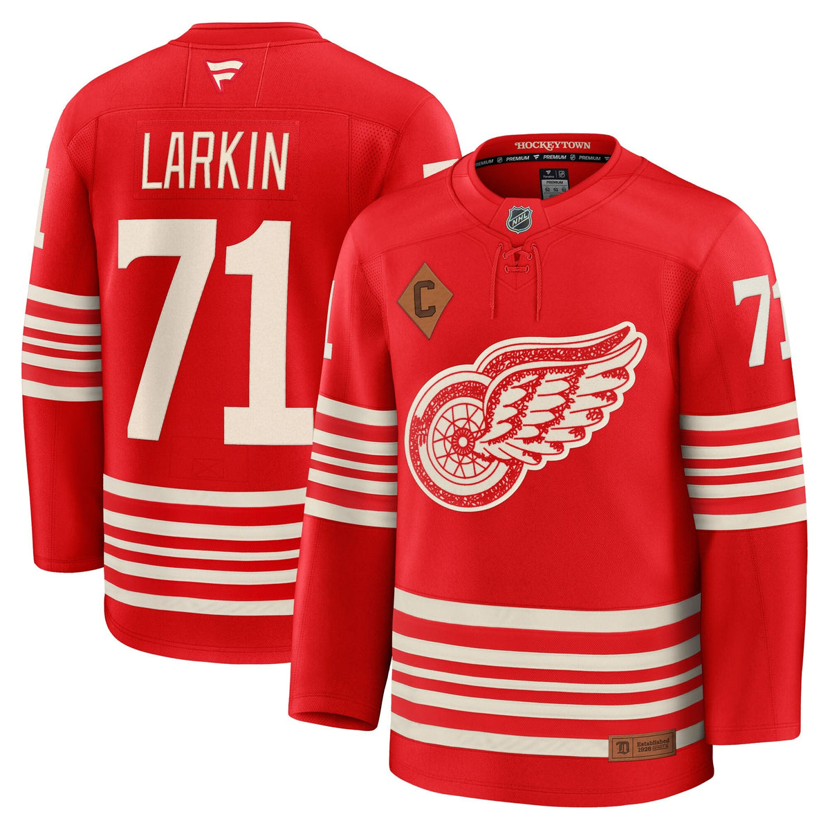 Detroit Red Wings Dylan Larkin Red Centennial Premium Player Jersey