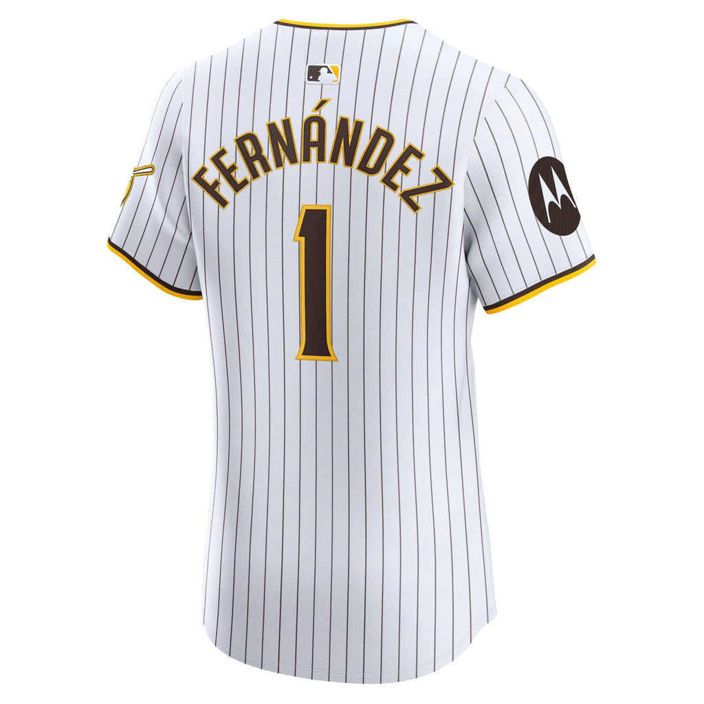 San Diego Padres Tony Fernández White Home Elite Sponsor Patch Player Baseball Jersey