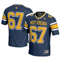 #1 Navy West Virginia Mountaineers Football Jersey