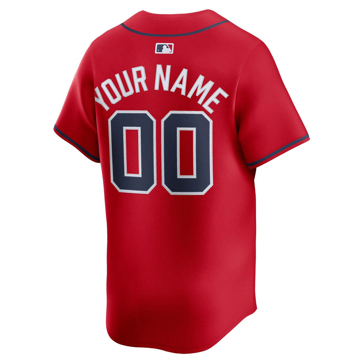 Atlanta Braves Red Alternate Limited Custom Baseball Jersey