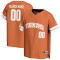 Texas Longhorns NIL Pick-A-Player Lightweight Collegiate Baseball Fashion Jersey - Texas Orange