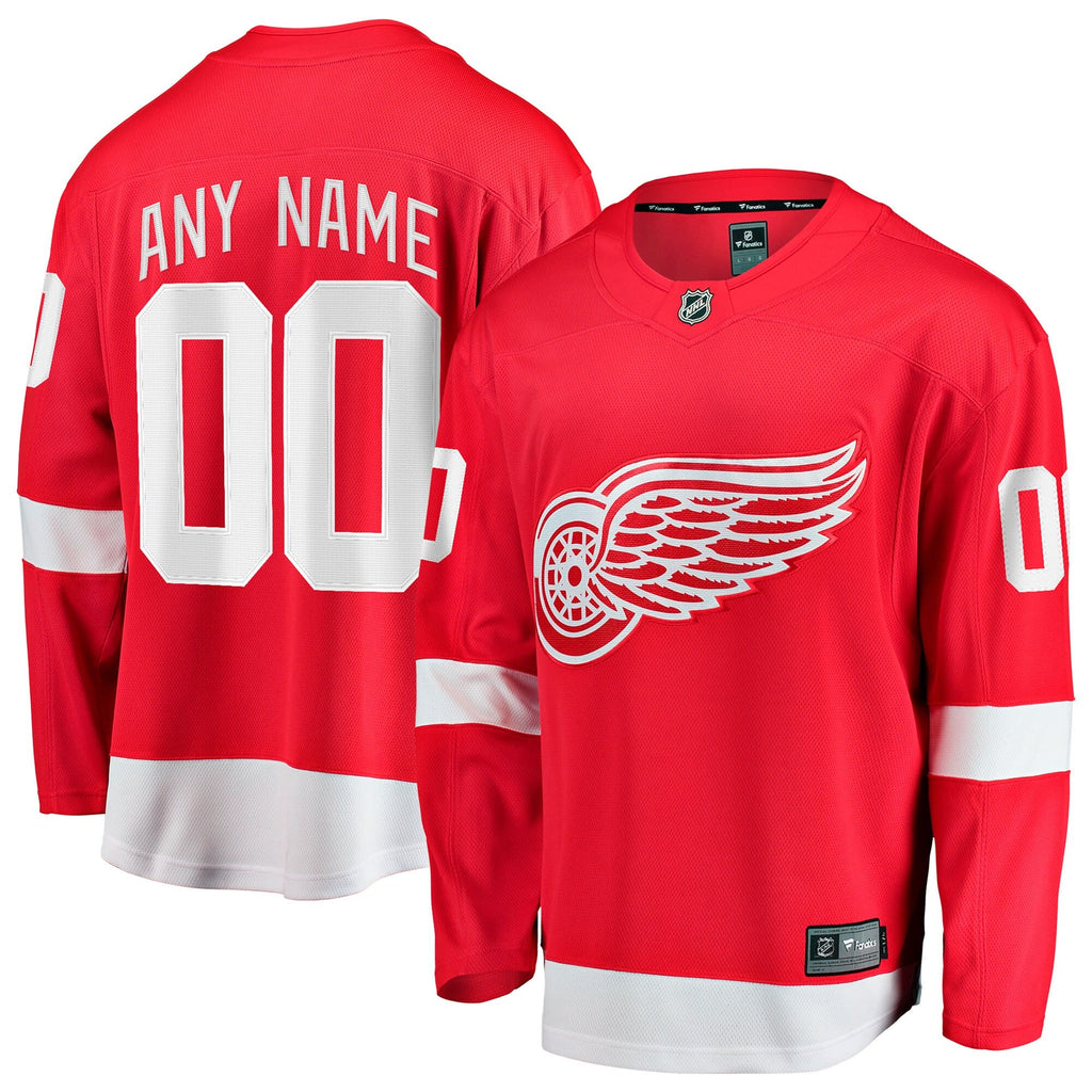 Detroit Red Wings Red Home Breakaway Custom Hockey Jersey