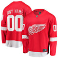 Detroit Red Wings Red Home Breakaway Custom Hockey Jersey