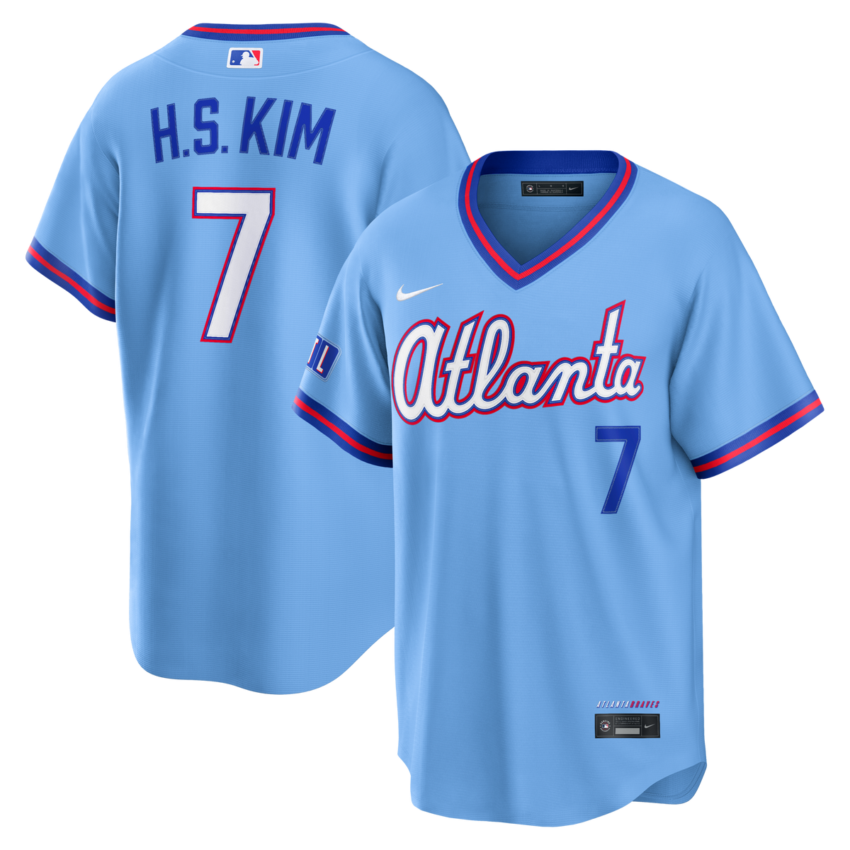 Atlanta Braves Ha-Seong Kim Powder Blue 2026 City Connect Stadium Baseball Jersey