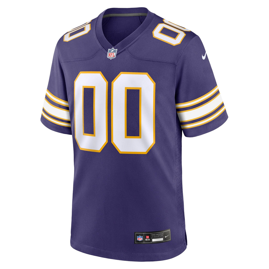 Minnesota Vikings Purple Classic Custom Game Football Jersey
